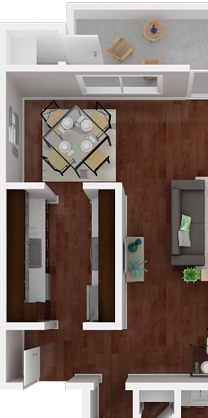 Parkside Apartments_San Anselmo CA_Floor Plan_The Sonoma_One Bedroom One Bathroom Parkside Apartments_San Anselmo CA_Floor Plan_The Sonoma_One Bedroom One Bathroom